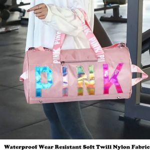 Pink travel duffle bag
